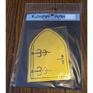 Heratige Handcrafts Brass Stencil Embossing Template Church Door